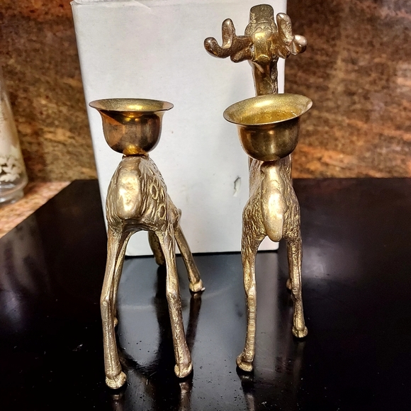 Vintage Brass Candel Holders. - Picture 3 of 9